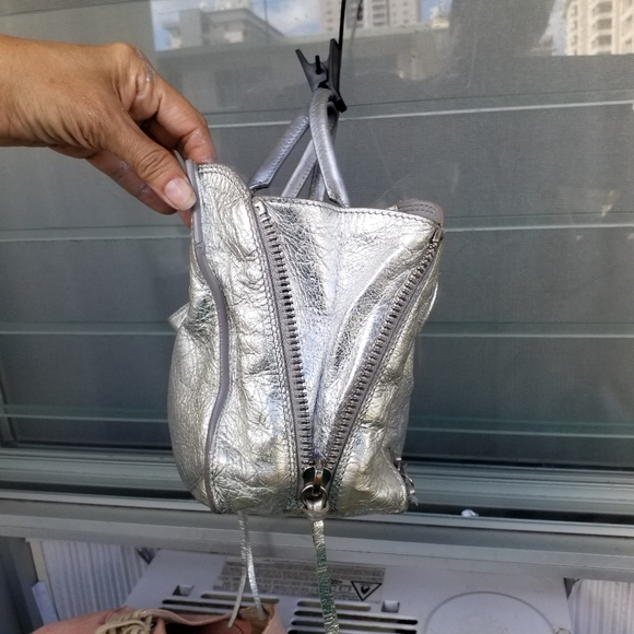 BALENCIAGA Metallic Calfskin Papier Mini A4 Tote Silver - Picture 7 of 15